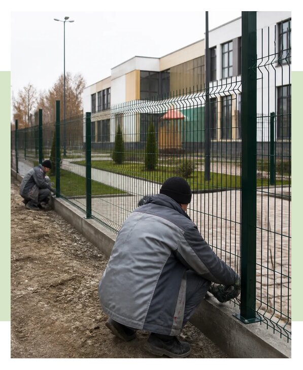 Установка забора 3Д для детского сада под ключ в Находке